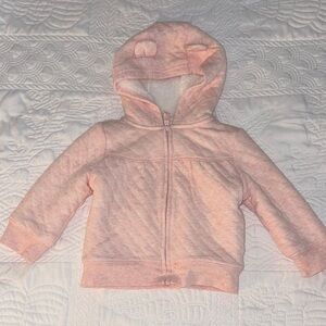 Carter's Light Pink Quilted Hoodie with Ears